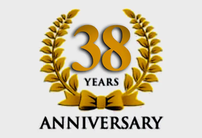 38 year anniversary logo